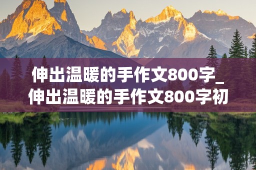 伸出温暖的手作文800字_伸出温暖的手作文800字初一