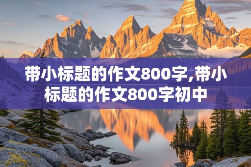 带小标题的作文800字,带小标题的作文800字初中