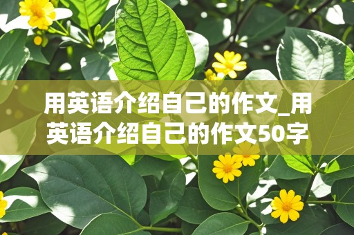 用英语介绍自己的作文_用英语介绍自己的作文50字