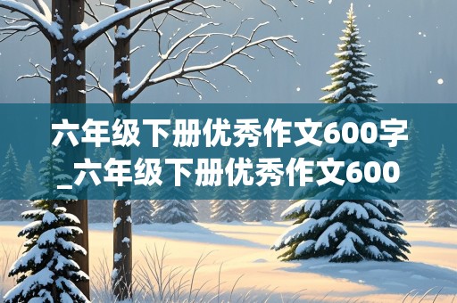 六年级下册优秀作文600字_六年级下册优秀作文600字有人物的描写