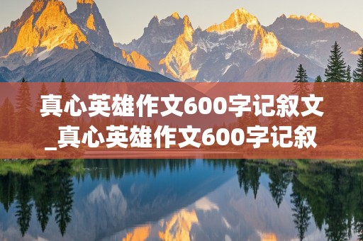 真心英雄作文600字记叙文_真心英雄作文600字记叙文六年级