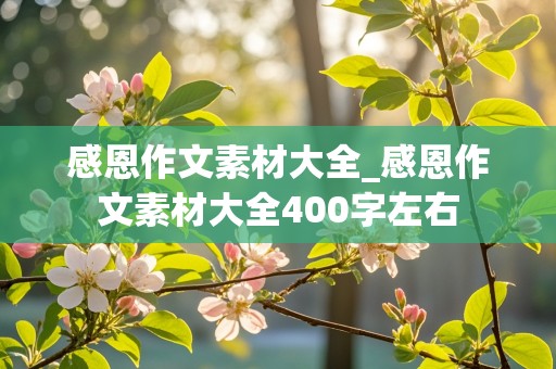 感恩作文素材大全_感恩作文素材大全400字左右