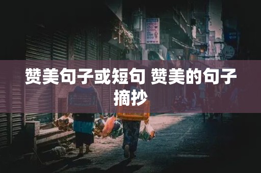 赞美句子或短句 赞美的句子摘抄