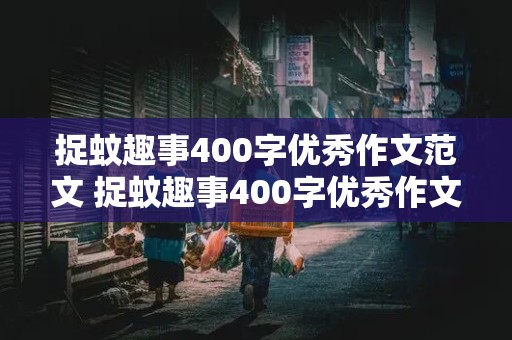 捉蚊趣事400字优秀作文范文 捉蚊趣事400字优秀作文范文免费