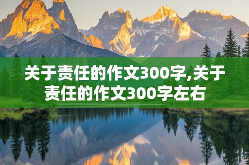 关于责任的作文300字,关于责任的作文300字左右