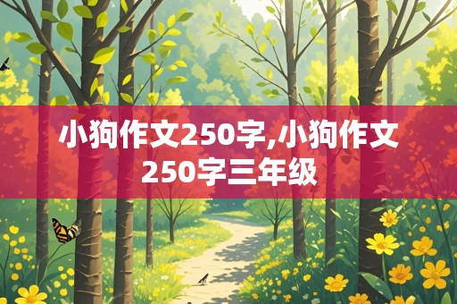 小狗作文250字,小狗作文250字三年级