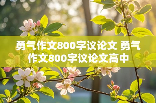 勇气作文800字议论文 勇气作文800字议论文高中