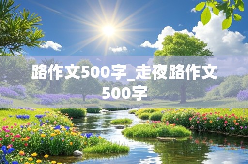 路作文500字_走夜路作文500字