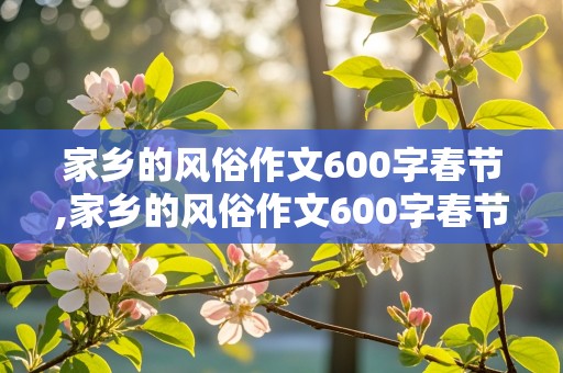 家乡的风俗作文600字春节,家乡的风俗作文600字春节放鞭炮