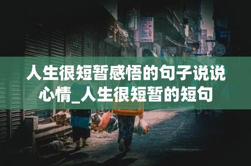 人生很短暂感悟的句子说说心情_人生很短暂的短句