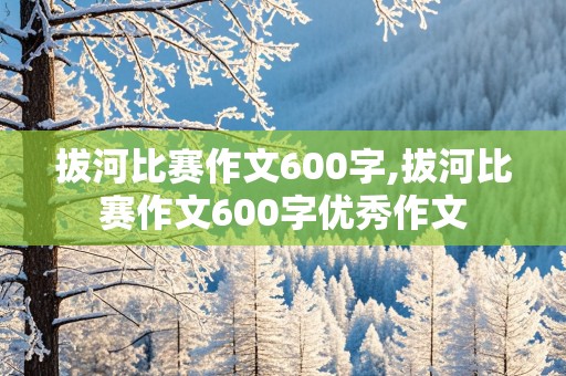 拔河比赛作文600字,拔河比赛作文600字优秀作文