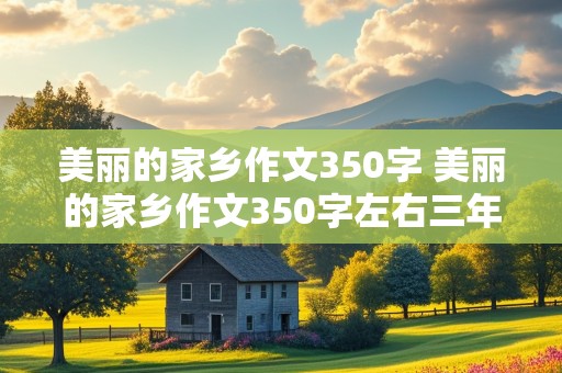 美丽的家乡作文350字 美丽的家乡作文350字左右三年级