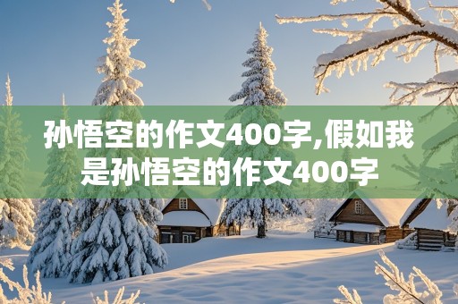 孙悟空的作文400字,假如我是孙悟空的作文400字