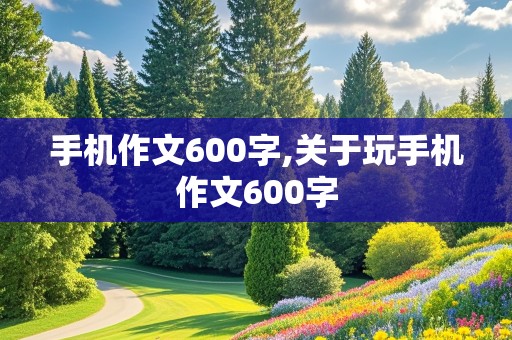 手机作文600字,关于玩手机作文600字