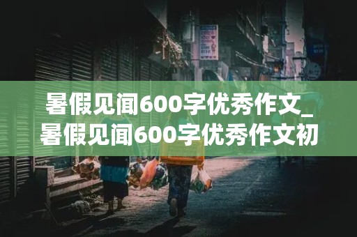 暑假见闻600字优秀作文_暑假见闻600字优秀作文初中