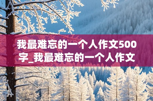 我最难忘的一个人作文500字_我最难忘的一个人作文500字左右