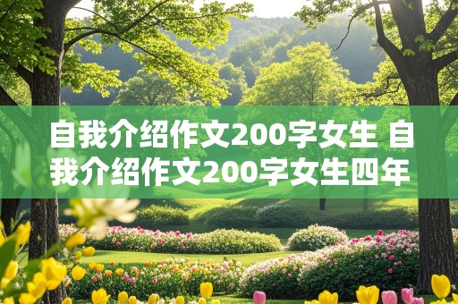 自我介绍作文200字女生 自我介绍作文200字女生四年级