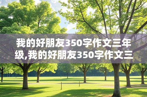 我的好朋友350字作文三年级,我的好朋友350字作文三年级男生