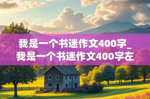 我是一个书迷作文400字_我是一个书迷作文400字左右