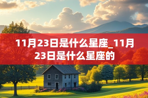 11月23日是什么星座_11月23日是什么星座的