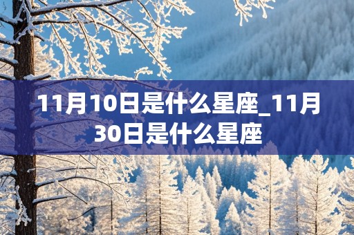 11月10日是什么星座_11月30日是什么星座