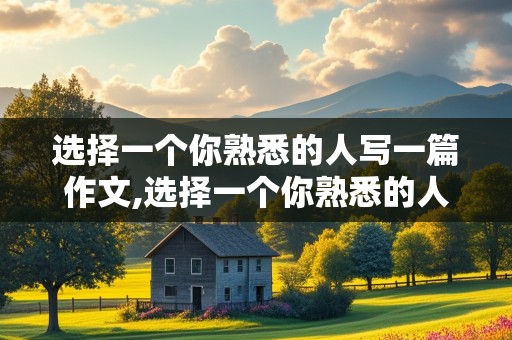 选择一个你熟悉的人写一篇作文,选择一个你熟悉的人写一篇作文500字