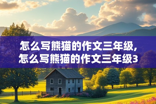 怎么写熊猫的作文三年级,怎么写熊猫的作文三年级300字