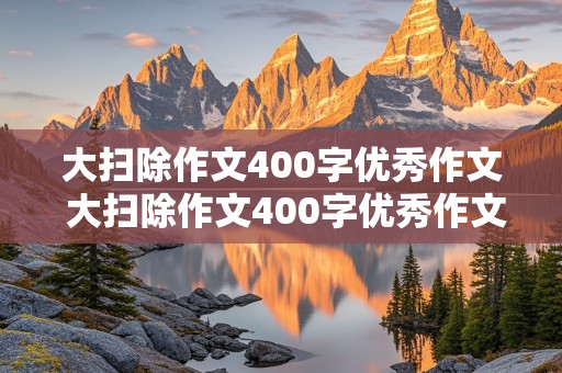 大扫除作文400字优秀作文 大扫除作文400字优秀作文家里