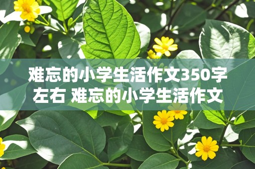 难忘的小学生活作文350字左右 难忘的小学生活作文350字左右怎么写