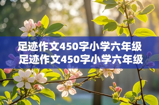 足迹作文450字小学六年级 足迹作文450字小学六年级怎么写