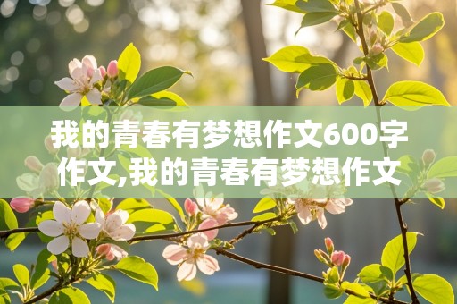 我的青春有梦想作文600字作文,我的青春有梦想作文600字作文初二