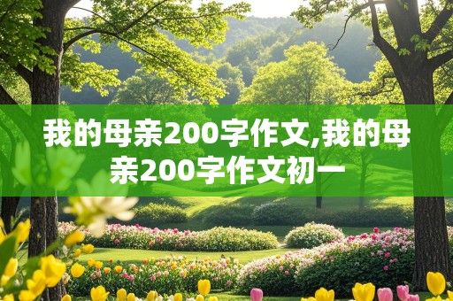 我的母亲200字作文,我的母亲200字作文初一