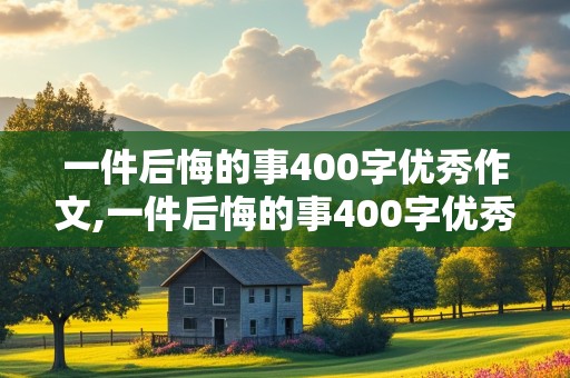 一件后悔的事400字优秀作文,一件后悔的事400字优秀作文5篇