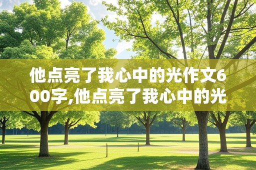 他点亮了我心中的光作文600字,他点亮了我心中的光作文600字记叙文