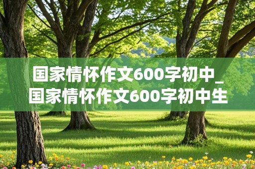 国家情怀作文600字初中_国家情怀作文600字初中生