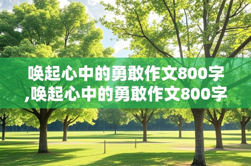 唤起心中的勇敢作文800字,唤起心中的勇敢作文800字初中