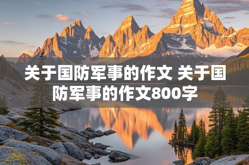 关于国防军事的作文 关于国防军事的作文800字