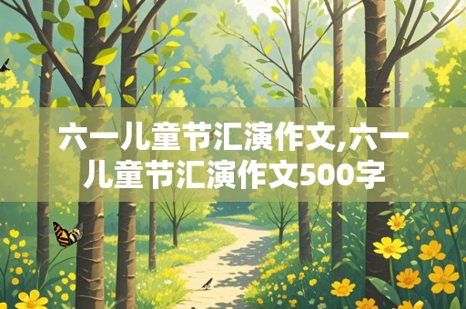 六一儿童节汇演作文,六一儿童节汇演作文500字