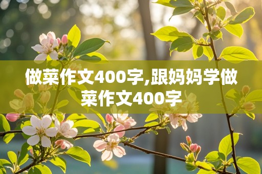 做菜作文400字,跟妈妈学做菜作文400字