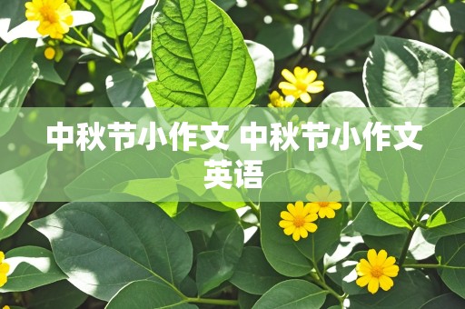 中秋节小作文 中秋节小作文英语