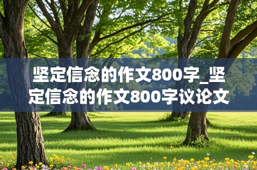 坚定信念的作文800字_坚定信念的作文800字议论文