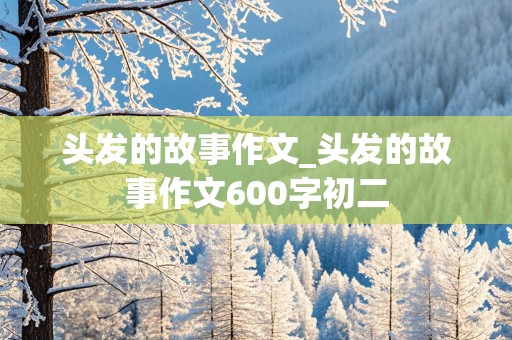 头发的故事作文_头发的故事作文600字初二