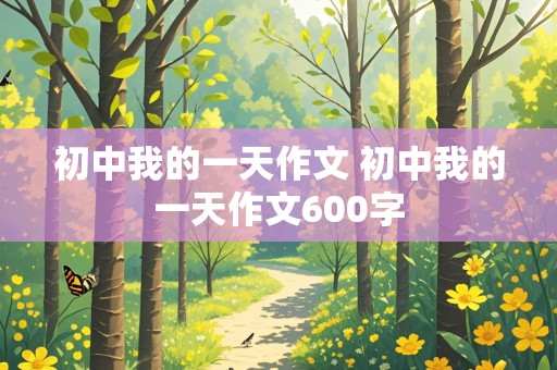 初中我的一天作文 初中我的一天作文600字