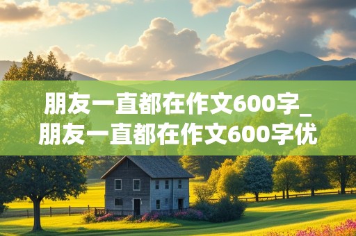 朋友一直都在作文600字_朋友一直都在作文600字优秀作文