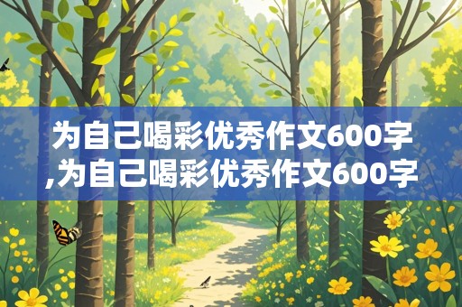 为自己喝彩优秀作文600字,为自己喝彩优秀作文600字初中