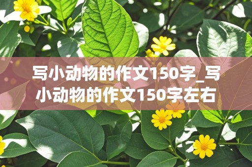 写小动物的作文150字_写小动物的作文150字左右