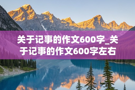 关于记事的作文600字_关于记事的作文600字左右