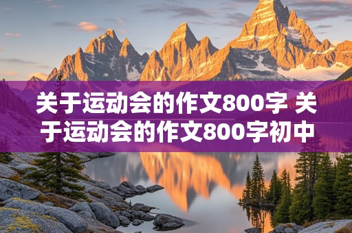 关于运动会的作文800字 关于运动会的作文800字初中