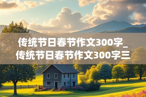 传统节日春节作文300字_传统节日春节作文300字三年级下册