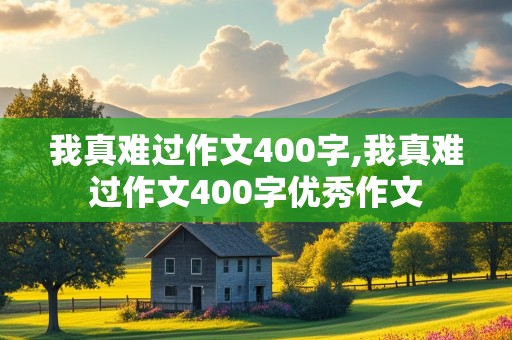 我真难过作文400字,我真难过作文400字优秀作文